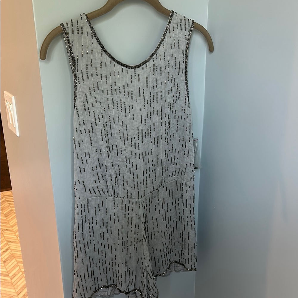 Free people Gray Sleeveless romper